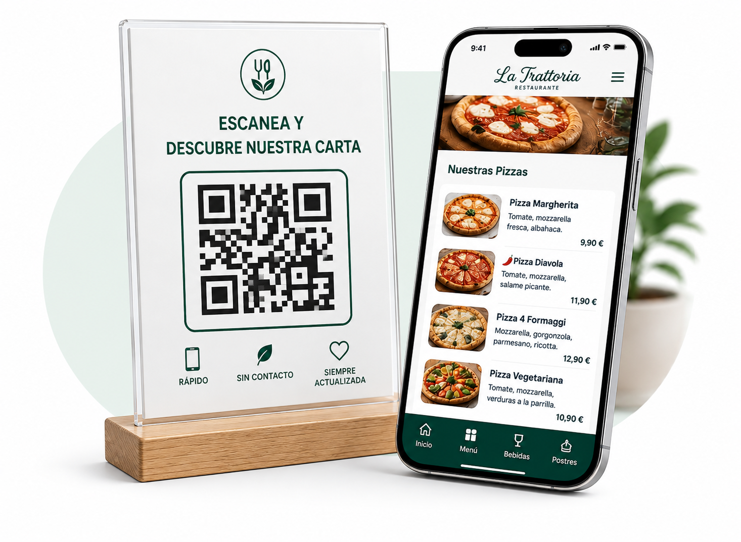 Carta digital QR Menubia