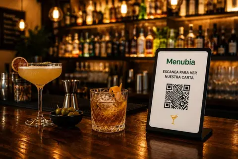 Bar con código QR para carta digital