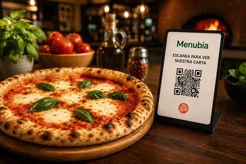 Pizzería con carta digital QR Menubia